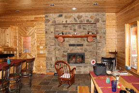 cedar log paneling